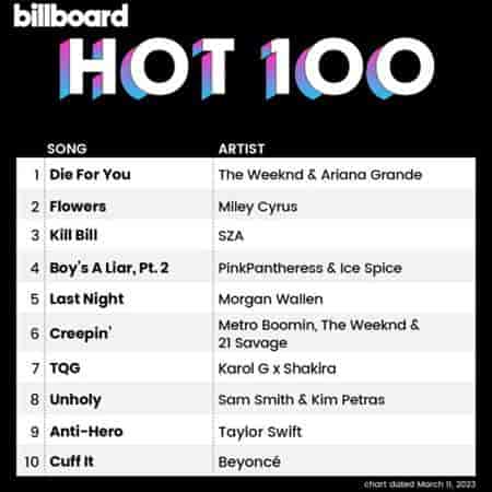 Billboard Hot 100 Singles Chart [11.03] 2023 (2023) скачать через торрент